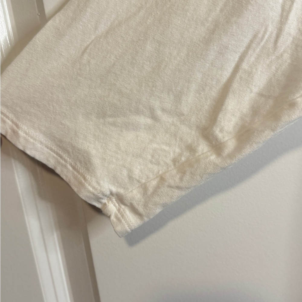 Pure Jill White Trapunto Tunic Top XL Tall Linen Cotton Long Sleeve - Picture 3 of 4
